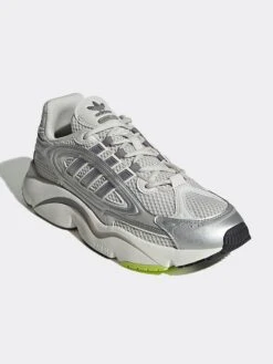 ADIDAS Leren Sneakers Wit/zilver/zilverkleurig