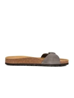 Leren Slippers Grijs -LIMANGO WINKEL babunkers family leren slippers grijs 2