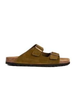 Leren Slippers Groen -LIMANGO WINKEL babunkers family leren slippers groen 1