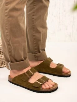 Leren Slippers Groen -LIMANGO WINKEL babunkers family leren slippers groen 4