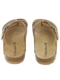Leren Teenslippers Lichtbruin -LIMANGO WINKEL babunkers family leren teenslippers lichtbruin 2