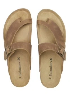 Leren Teenslippers Lichtbruin -LIMANGO WINKEL babunkers family leren teenslippers lichtbruin 3