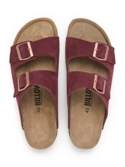 Leren Slippers Rood -LIMANGO WINKEL billowy leren slippers rood 2