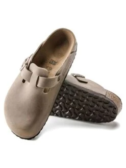 Birkenstock Leren Clogs "Boston" Beige -LIMANGO WINKEL birkenstock leren clogs boston beige 2