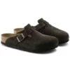 Birkenstock Leren Clogs "Boston" Bruin - Wijdte N -LIMANGO WINKEL birkenstock leren clogs boston bruin wijdte n