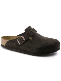 Birkenstock Leren Clogs "Boston" Bruin - Wijdte N -LIMANGO WINKEL birkenstock leren clogs boston bruin wijdte n 2