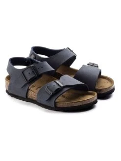Birkenstock Leren Sandalen "New York" Donkerblauw -LIMANGO WINKEL birkenstock leren sandalen new york donkerblauw 1