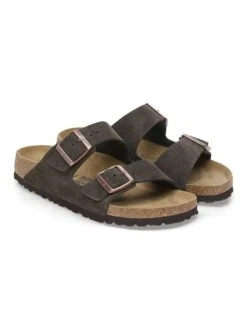 Voorkant -LIMANGO WINKEL birkenstock leren slippers arizona bruin 1
