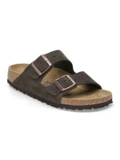 Birkenstock Leren Slippers "Arizona" Bruin
