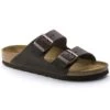 Birkenstock Leren Slippers "Arizona" Bruin - Wijdte N
