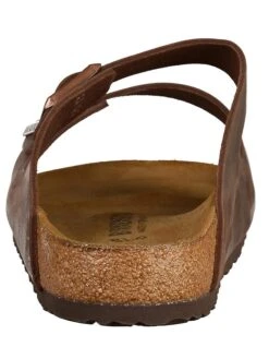 Birkenstock Leren Slippers "Arizona" Bruin - Wijdte N -LIMANGO WINKEL birkenstock leren slippers arizona bruin wijdte n 4