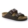 Birkenstock Leren Slippers "Arizona" Bruin - Wijdte S