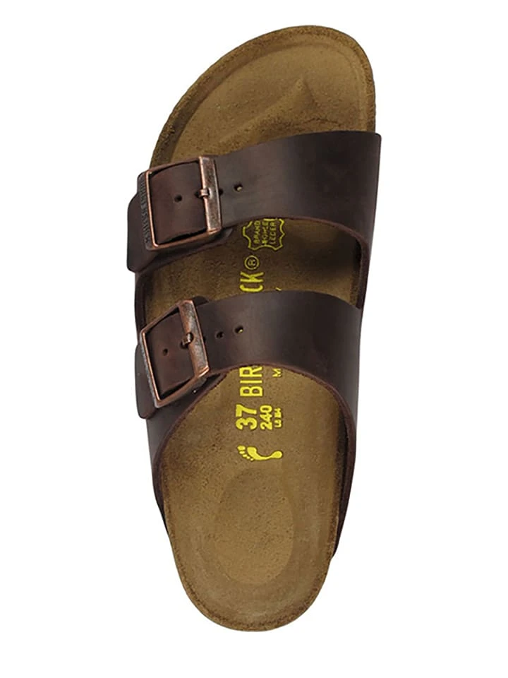 Leren slippers "Arizona" bruin - wijdte S Birkenstock Leren Slippers "Arizona" Bruin - Wijdte S -LIMANGO WINKEL birkenstock leren slippers arizona bruin wijdte s 5