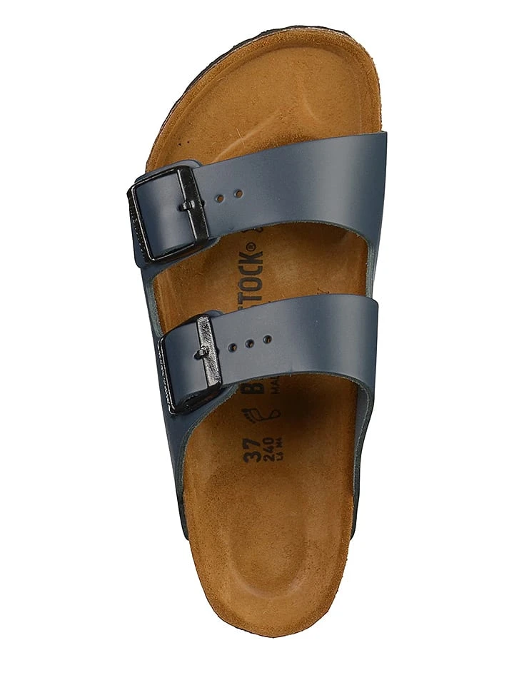 Leren slippers "Arizona" donkerblauw - wijdte S Birkenstock Leren Slippers "Arizona" Donkerblauw - Wijdte S -LIMANGO WINKEL birkenstock leren slippers arizona donkerblauw wijdte s 5