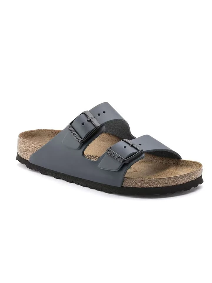Leren slippers "Arizona" donkerblauw - wijdte S Birkenstock Leren Slippers "Arizona" Donkerblauw - Wijdte S -LIMANGO WINKEL birkenstock leren slippers arizona donkerblauw wijdte s