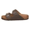 Birkenstock Leren Slippers "Arizona" Kaki - Wijdte N -LIMANGO WINKEL birkenstock leren slippers arizona kaki wijdte n