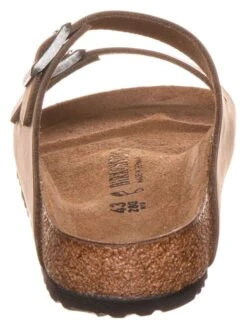 Birkenstock Leren Slippers "Arizona" Kaki - Wijdte N -LIMANGO WINKEL birkenstock leren slippers arizona kaki wijdte n 2