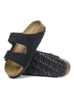 Birkenstock Leren Slippers "Arizona" Zwart -LIMANGO WINKEL birkenstock leren slippers arizona zwart 2
