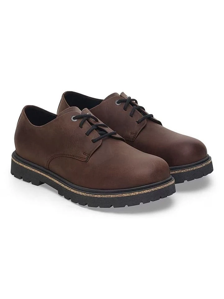 Leren veterschoenen "Highwood" bruin - wijdte S Birkenstock Leren Veterschoenen "Highwood" Bruin - Wijdte S -LIMANGO WINKEL birkenstock leren veterschoenen highwood bruin wijdte s