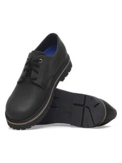 Birkenstock Leren Veterschoenen "Highwood" Zwart - Wijdte S -LIMANGO WINKEL birkenstock leren veterschoenen highwood zwart wijdte s 3