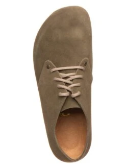 Birkenstock Leren Veterschoenen "Maine" Kaki -LIMANGO WINKEL birkenstock leren veterschoenen maine kaki 3