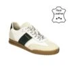 Bullboxer Leren Sneakers Wit/beige/donkergroen