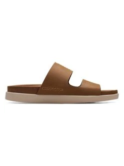 Clarks Leren Slippers "Sunder Coast" Lichtbruin