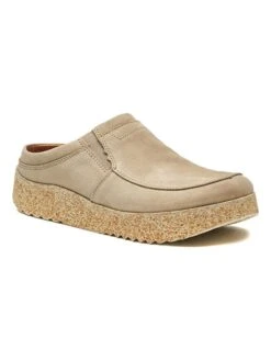 Leren Clogs Beige