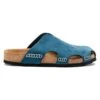 Leren Clogs Blauw