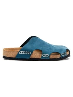 Leren Clogs Blauw