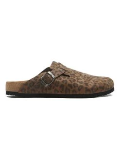 Leren Clogs Bruin/zwart