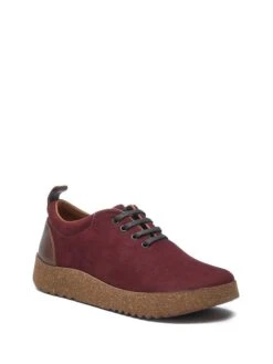 Leren Enkelschoenen Bordeaux