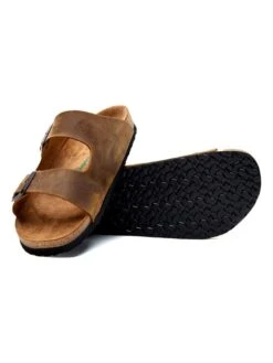 Leren Instappers Lichtbruin -LIMANGO WINKEL comfortfusse leren instappers lichtbruin 2