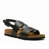 Leren Sandalen "Likya" Zwart -LIMANGO WINKEL comfortfusse leren sandalen likya zwart