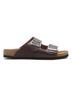 Leren Slippers Bordeaux