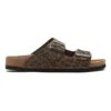Leren Slippers Bruin/zwart
