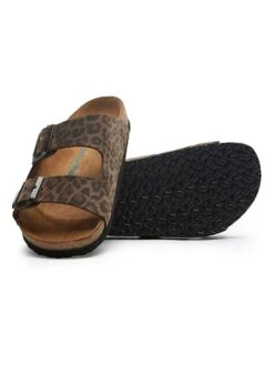Leren Slippers Bruin/zwart 5 Leren Slippers Bruin/zwart -LIMANGO WINKEL comfortfusse leren slippers bruin zwart 3