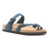 Leren Teenslippers Donkerblauw