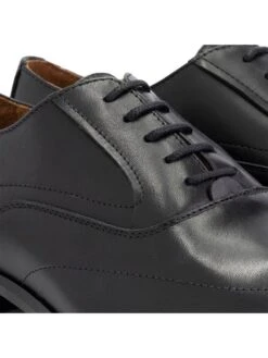 Leren Veterschoenen "Platt St." Zwart -LIMANGO WINKEL denbroeck leren veterschoenen platt st zwart 3