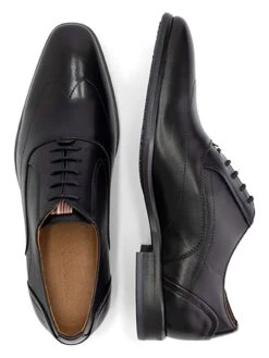 Leren Veterschoenen "Platt St." Zwart -LIMANGO WINKEL denbroeck leren veterschoenen platt st zwart 8