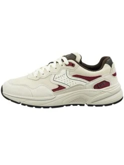 Leren Sneakers "Jaybro" Beige/bordeaux