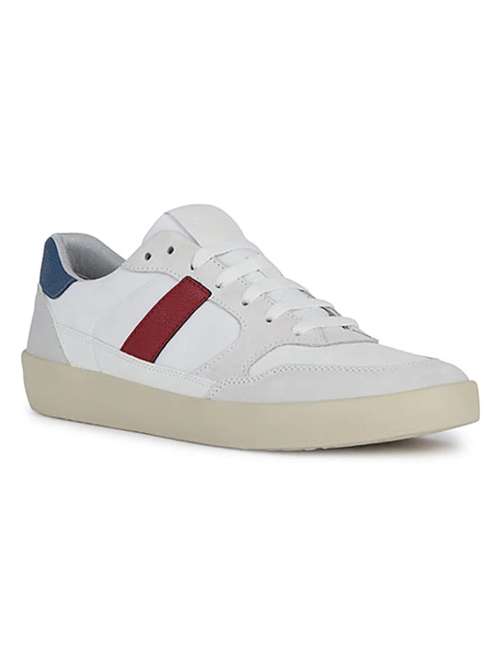 Leren sneakers "Affile" wit/blauw/rood Geox Leren Sneakers "Affile" Wit/blauw/rood -LIMANGO WINKEL geox leren sneakers affile wit blauw rood 1