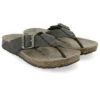 Haflinger Leren Teenslippers Zwart/grijs