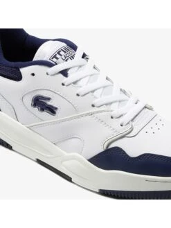 Lacoste Leren Sneakers "Lineshot 223 2 Sma" Wit/donkerblauw -LIMANGO WINKEL lacoste leren sneakers lineshot 223 2 sma wit donkerblauw 5