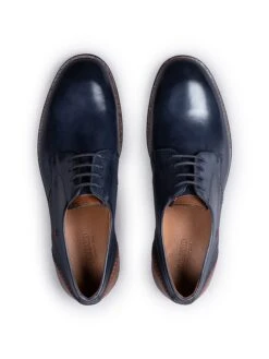 Lloyd Leren Veterschoenen "Domino" Donkerblauw/lichtbruin -LIMANGO WINKEL lloyd leren veterschoenen domino donkerblauw lichtbruin 2