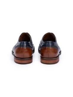 Lloyd Leren Veterschoenen "Domino" Donkerblauw/lichtbruin -LIMANGO WINKEL lloyd leren veterschoenen domino donkerblauw lichtbruin 4