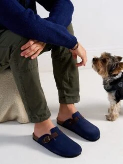 Leren Clogs "Noe" Donkerblauw -LIMANGO WINKEL mandel leren clogs noe donkerblauw 5