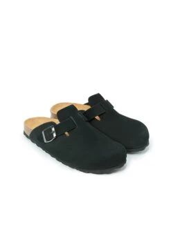 Leren Clogs "Noe" Zwart -LIMANGO WINKEL mandel leren clogs noe zwart 2