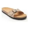 Leren Slippers Taupe -LIMANGO WINKEL mandel leren slippers taupe