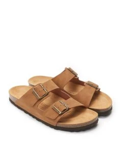 Slippers "Alberto" Lichtbruin -LIMANGO WINKEL mandel slippers alberto lichtbruin 2